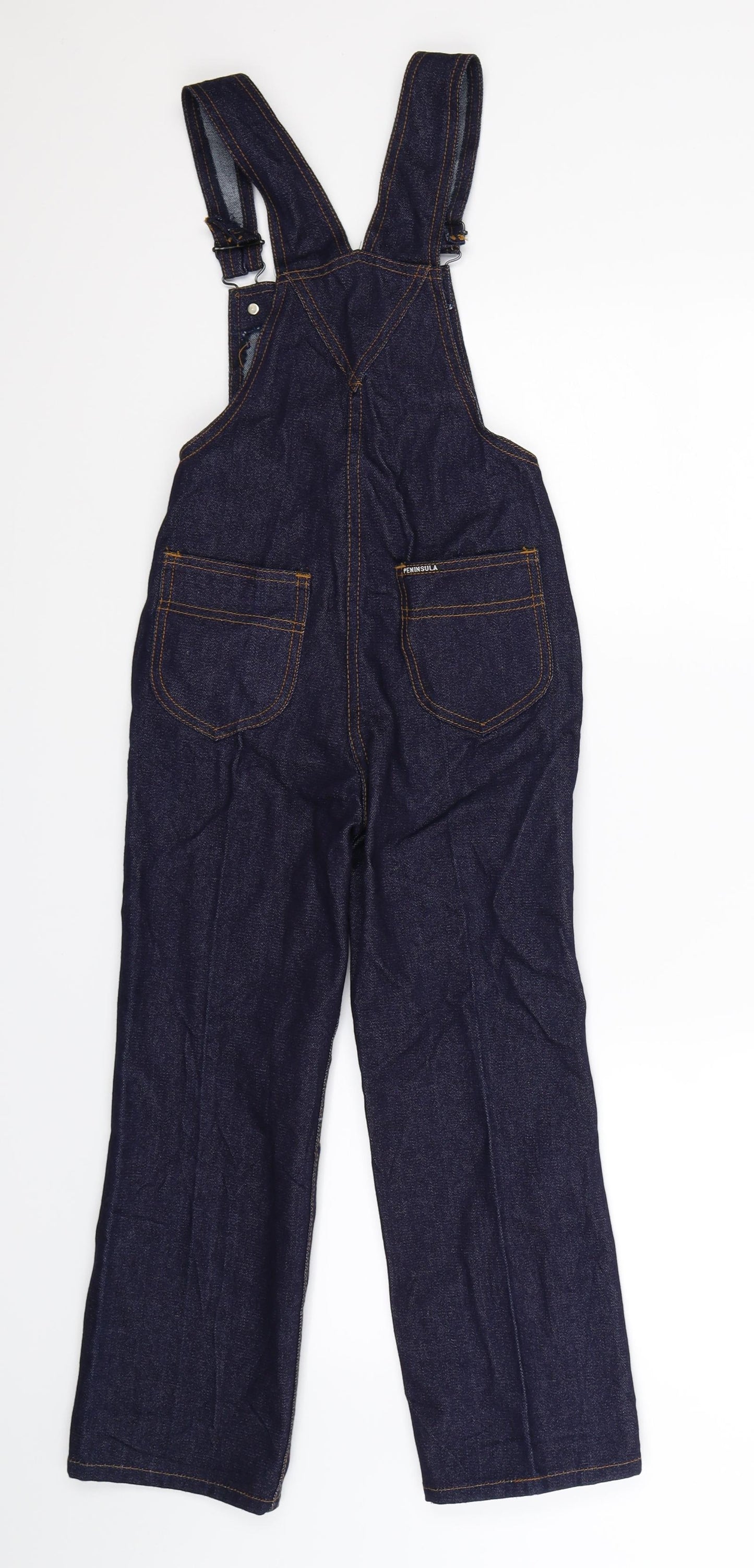 Preworn Girls Blue  Denim Dungaree One-Piece Size 9-10 Years