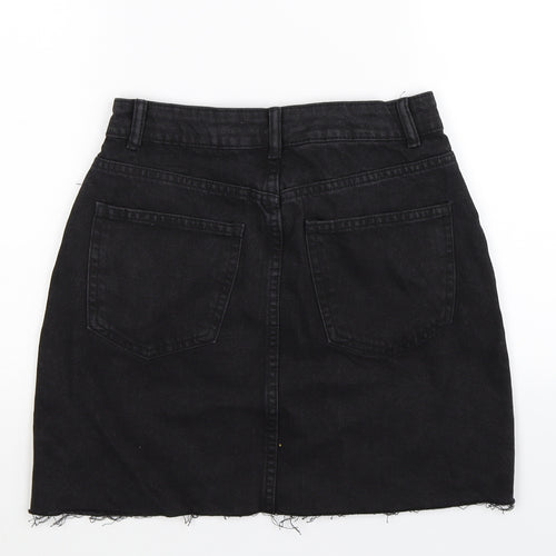 Denim Co Womens Black  Denim A-Line Skirt Size 8