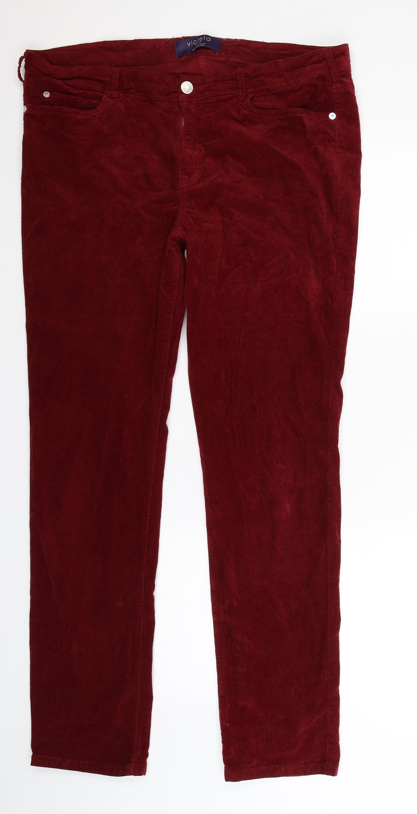 Mango Mens Brown  Corduroy Trousers  Size 38 L32 in