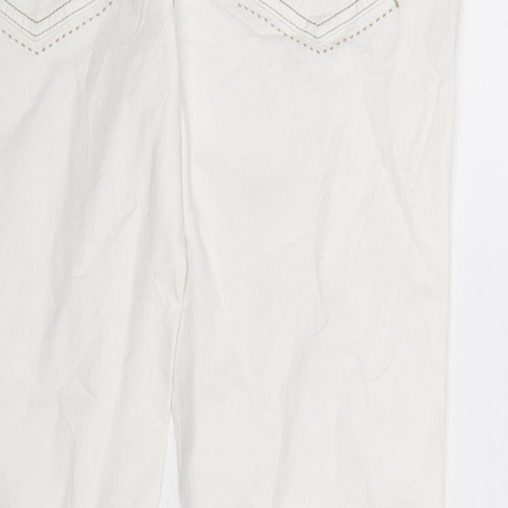 NEXT Womens White  Denim Bootcut Jeans Size 12 L29 in