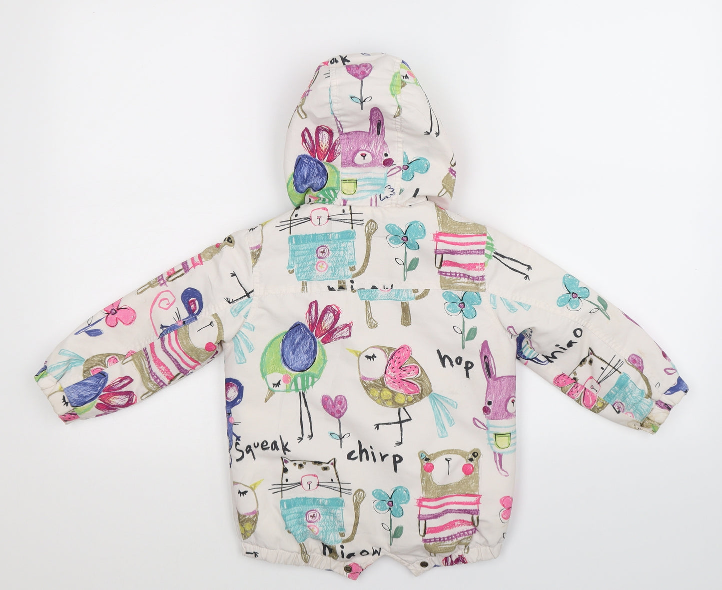 NEXT Girls White Floral  Jacket  Size 2-3 Years