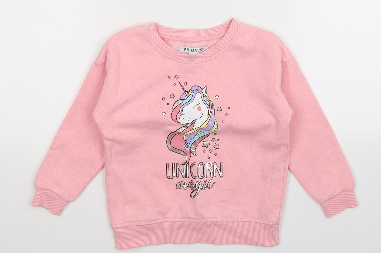 Primark Girls Pink   Pullover Sweatshirt Size 4-5 Years