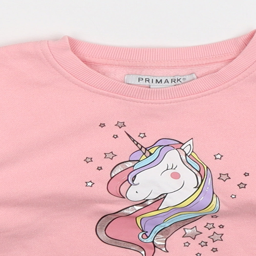 Primark Girls Pink   Pullover Sweatshirt Size 4-5 Years