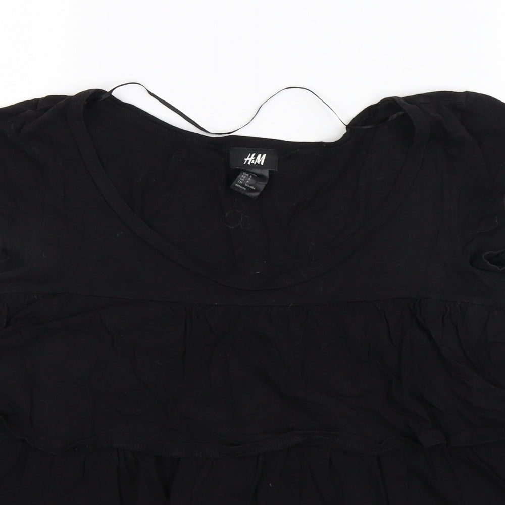 H&M Womens Black   Basic T-Shirt Size S