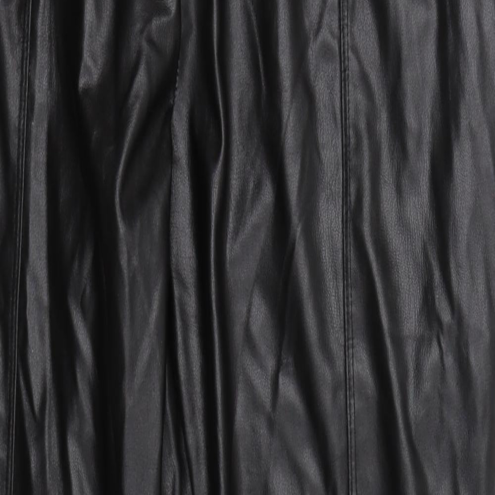 Primark Womens Black   Jegging Leggings Size 16 L28 in - Faux Leather