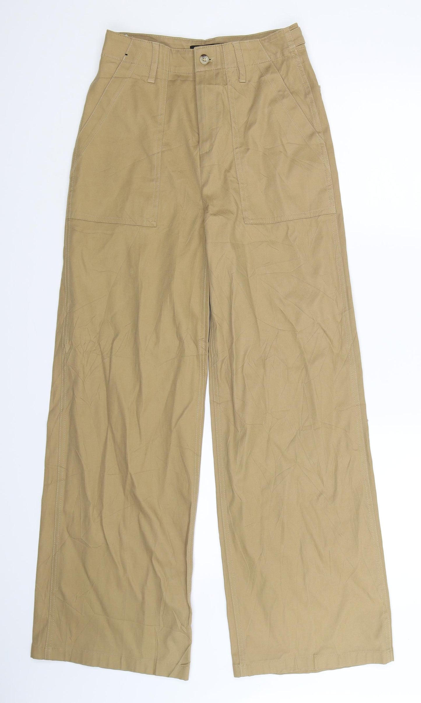 NEXT Womens Beige   Chino Trousers Size 6 L30 in