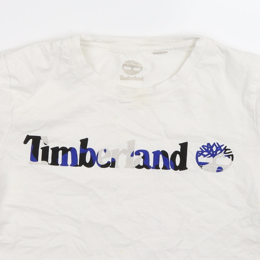 Timberland Boys White   Basic T-Shirt Size S