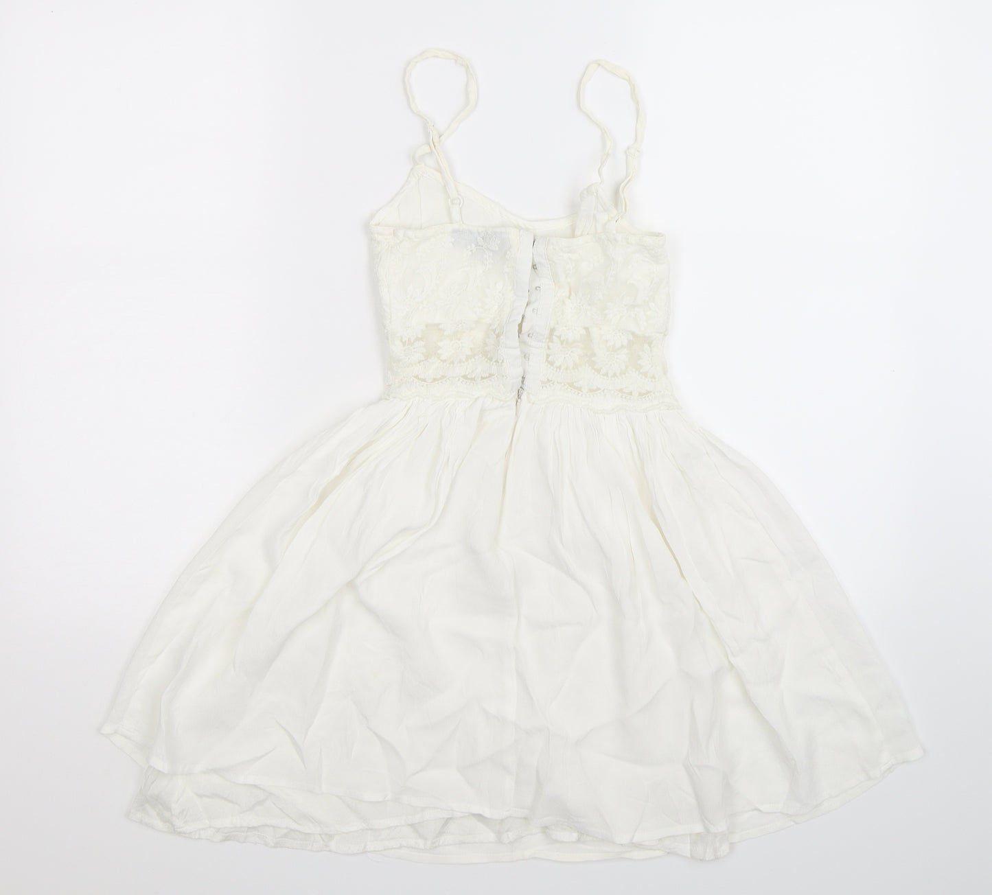 Topshop Womens White   Fit & Flare  Size 6