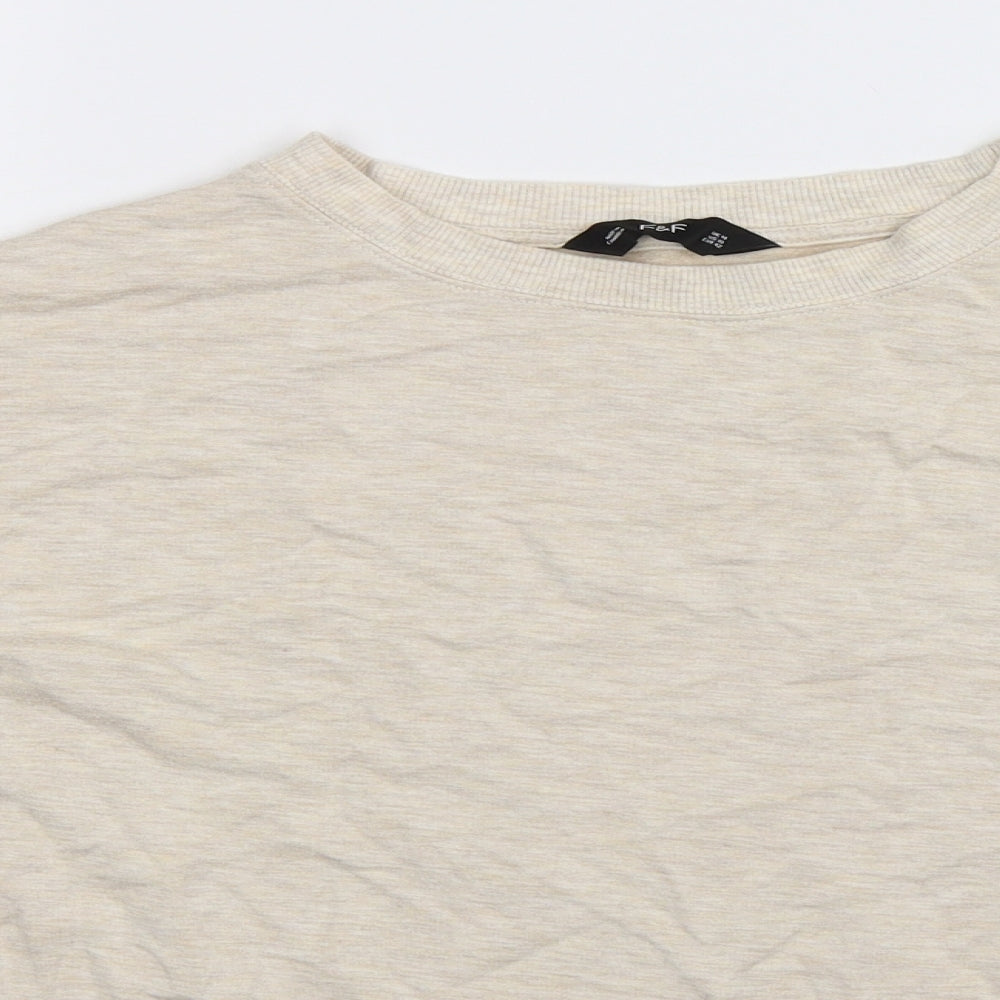 F&F Womens Ivory   Pullover Sweatshirt Size 14
