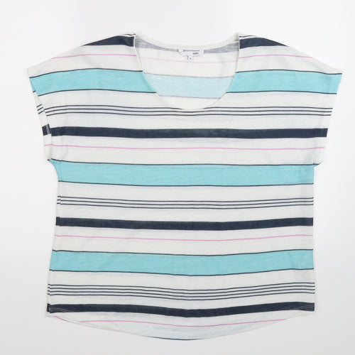 DASH Womens Multicoloured Striped Knit Pullover Jumper Size 18