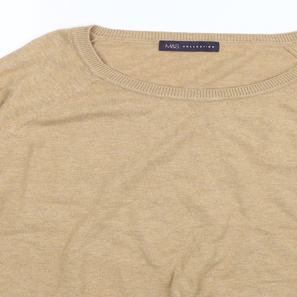 Marks and Spencer Womens Beige  Knit Pullover Jumper Size L