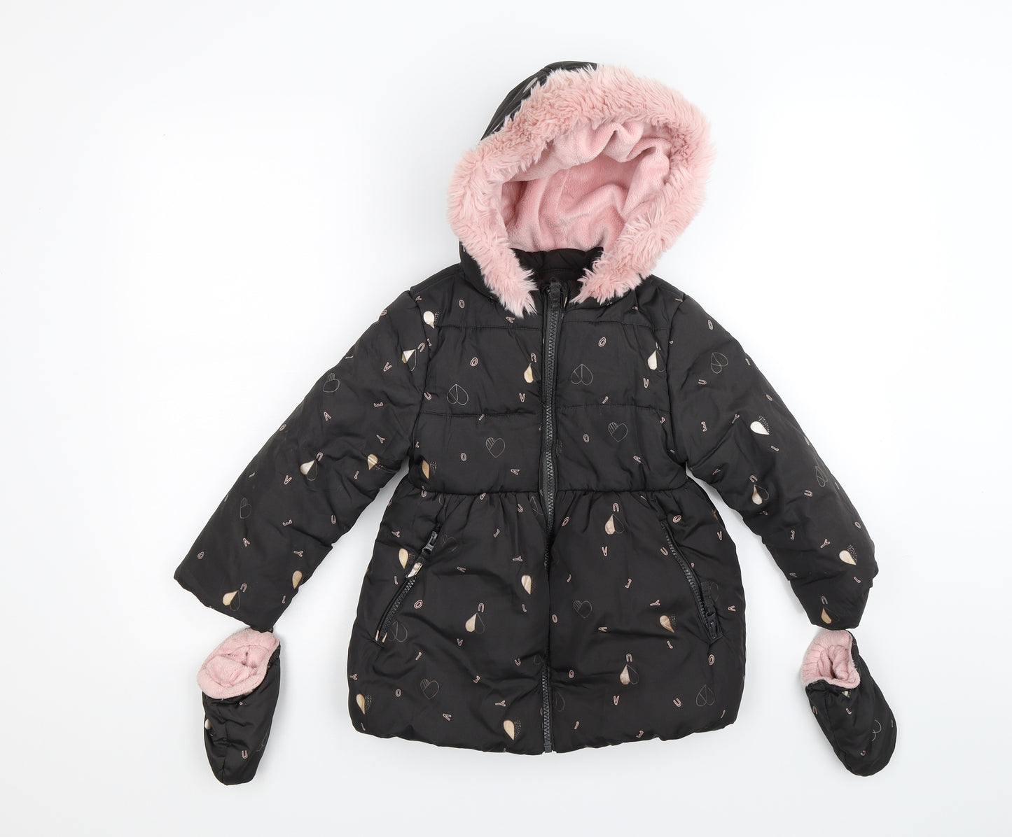 Marks and Spencer Girls Grey   Parka Coat Size 4-5 Years