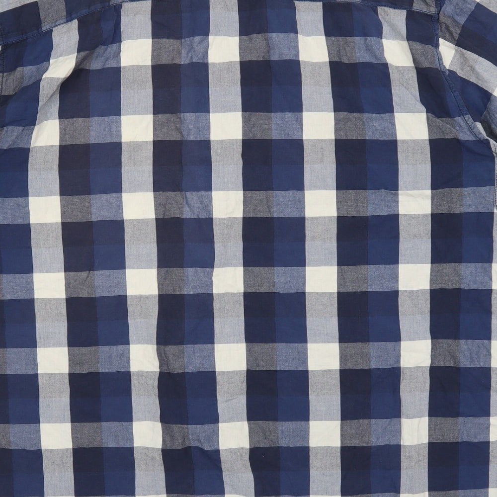 Nickelson Mens Blue Plaid   Button-Up Size 3XL