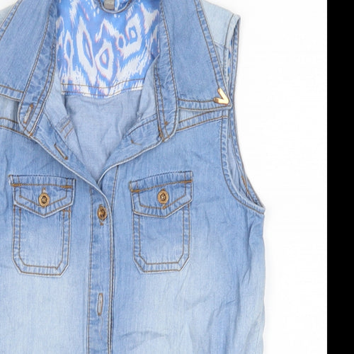 denim Co Girls Blue   Basic Button-Up Size 8-9 Years