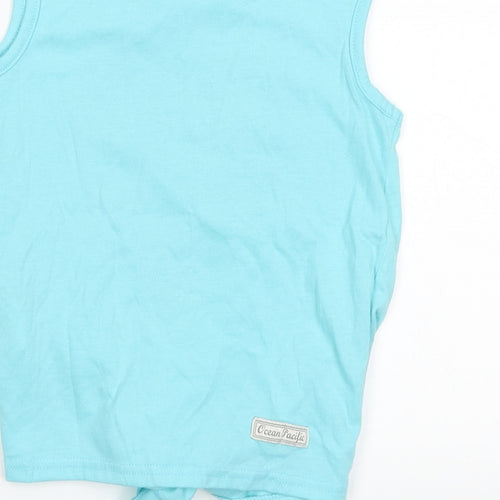 Ocean Pacific Girls Blue   Basic Tank Size 7-8 Years  - ocean