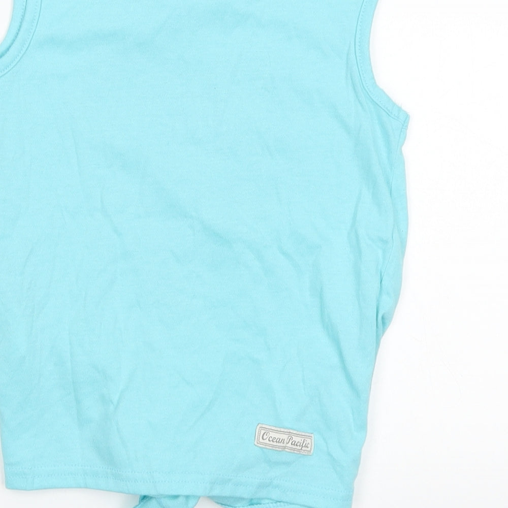 Ocean Pacific Girls Blue   Basic Tank Size 7-8 Years  - ocean