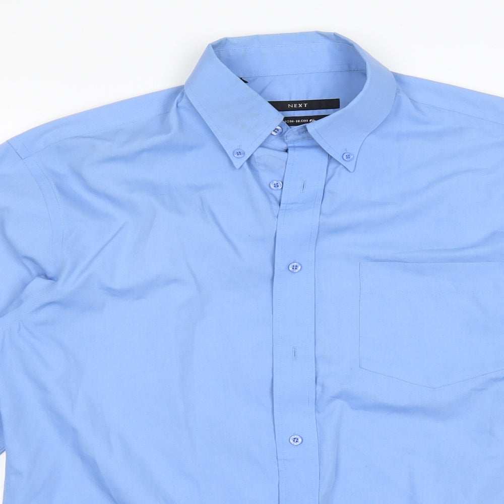 NEXT Mens Blue    Button-Up Size 15.5
