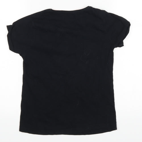 yd Girls Black   Basic T-Shirt Size 8-9 Years