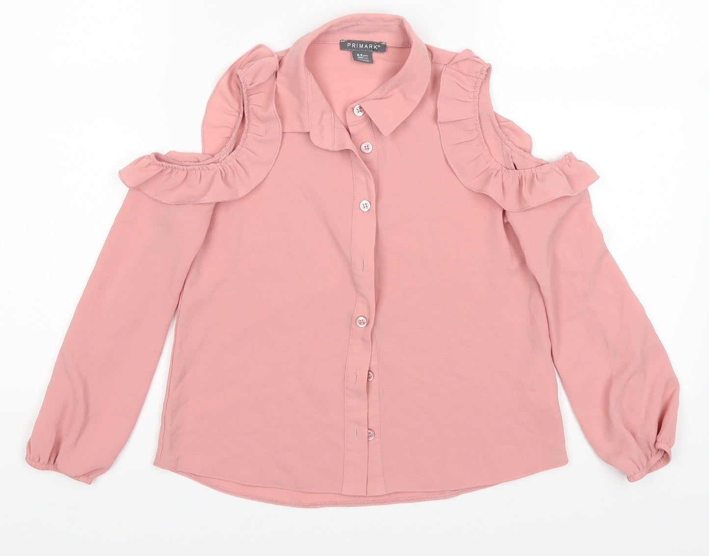 Primark Girls Pink   Basic Button-Up Size 8-9 Years