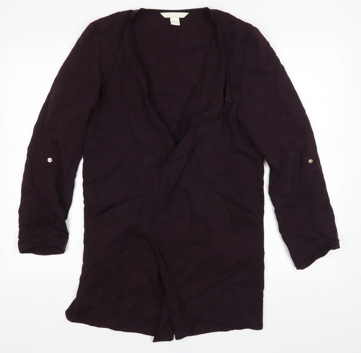 H&M Womens Purple Jacket Coat Size 34