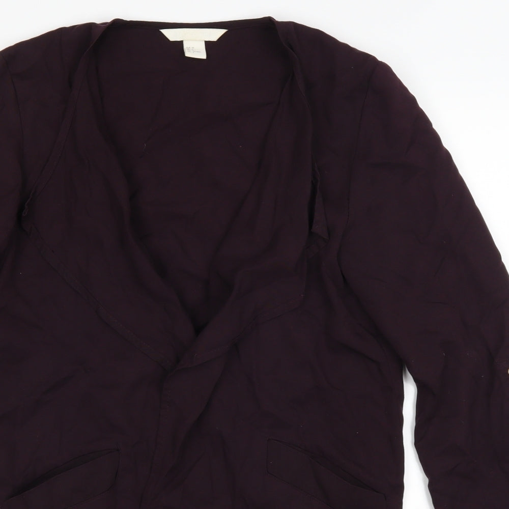H&M Womens Purple   Jacket Coat Size 34