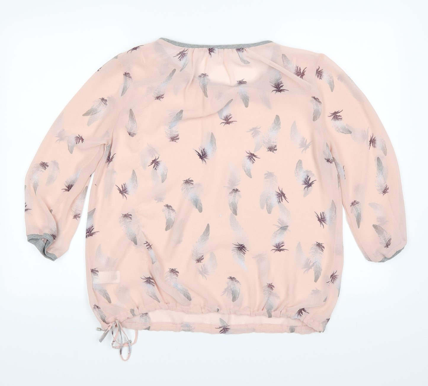 NEXT Womens Pink Polka Dot  Basic Blouse Size 12  - see through