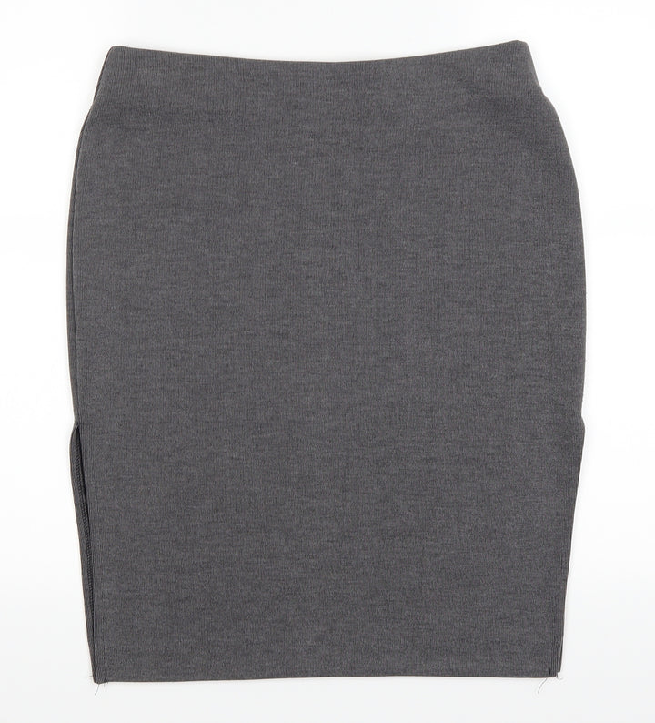 Preworn Womens Grey A-Line Skirt Size 29 in