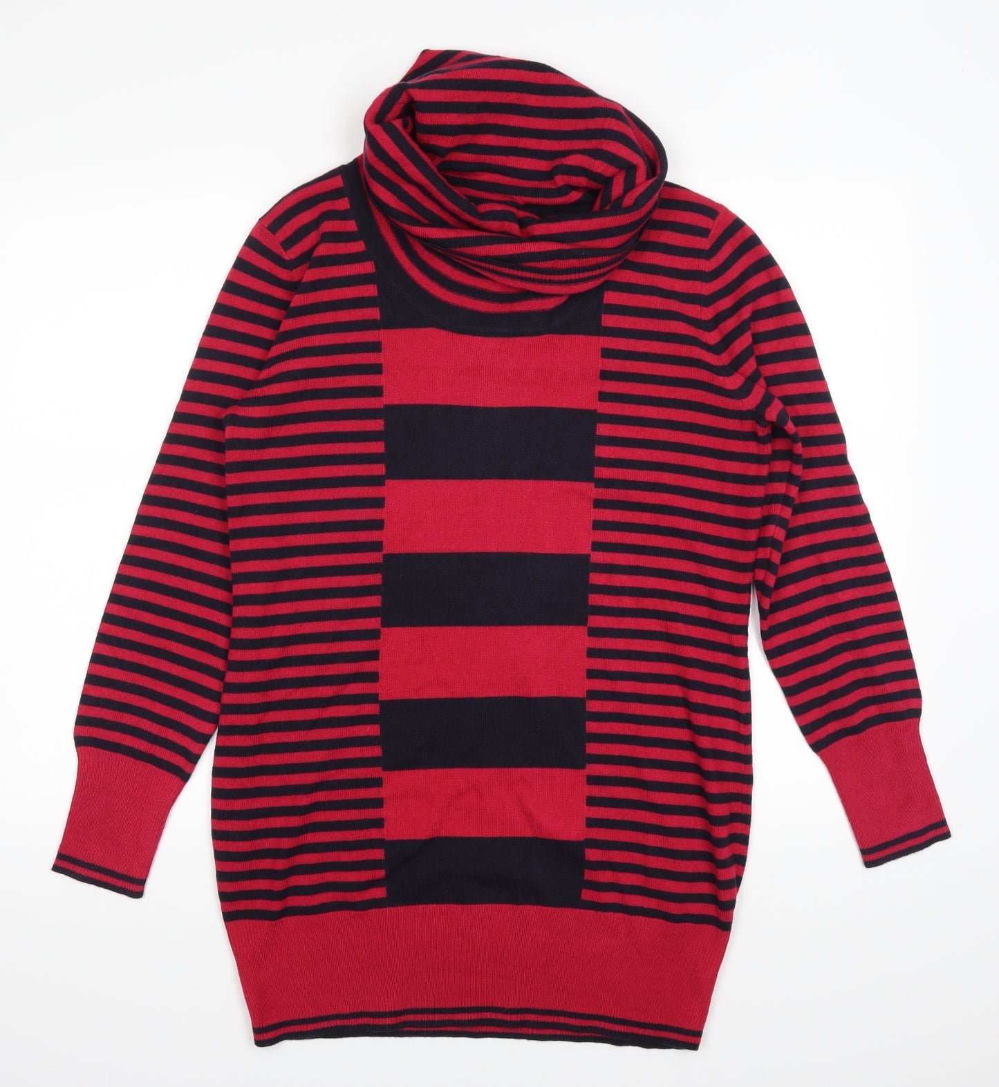 Marks and Spencer Womens Pink Striped  Pullover Jumper Size 12
