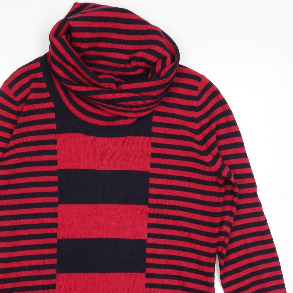 Marks and Spencer Womens Pink Striped  Pullover Jumper Size 12