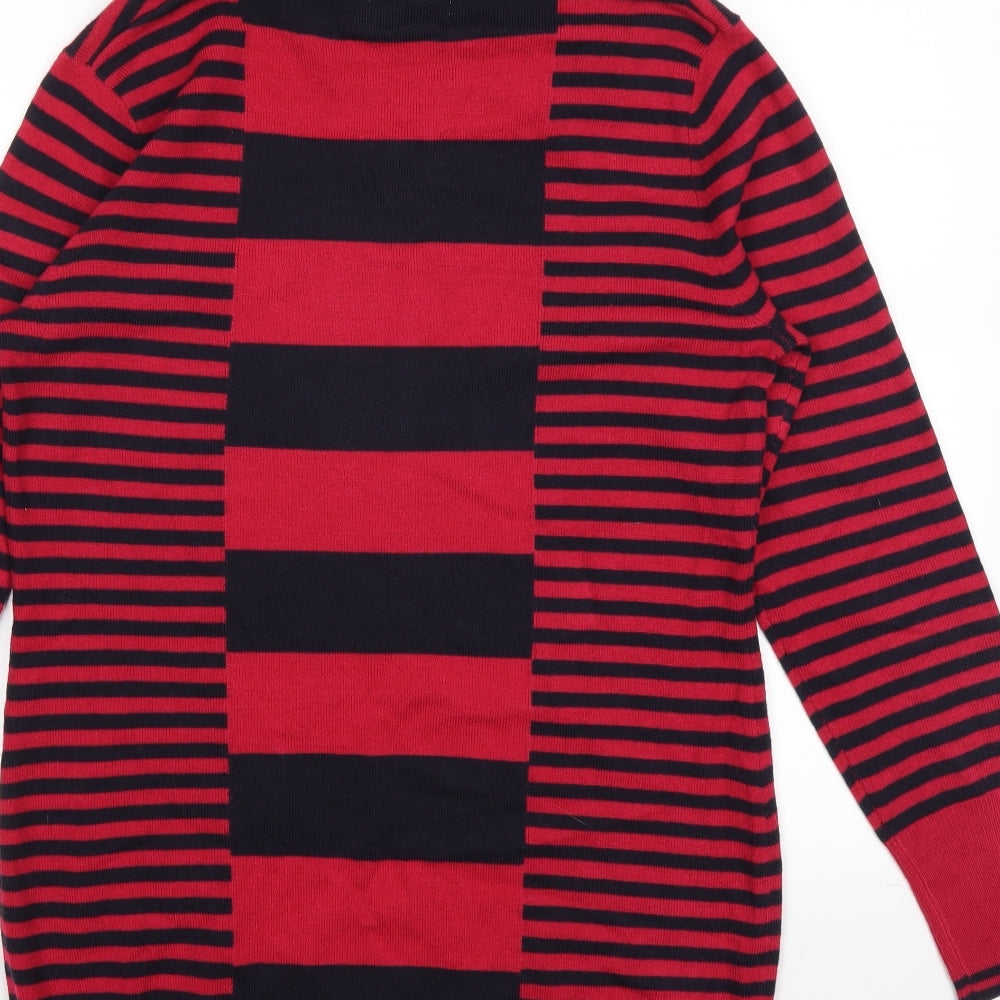 Marks and Spencer Womens Pink Striped  Pullover Jumper Size 12