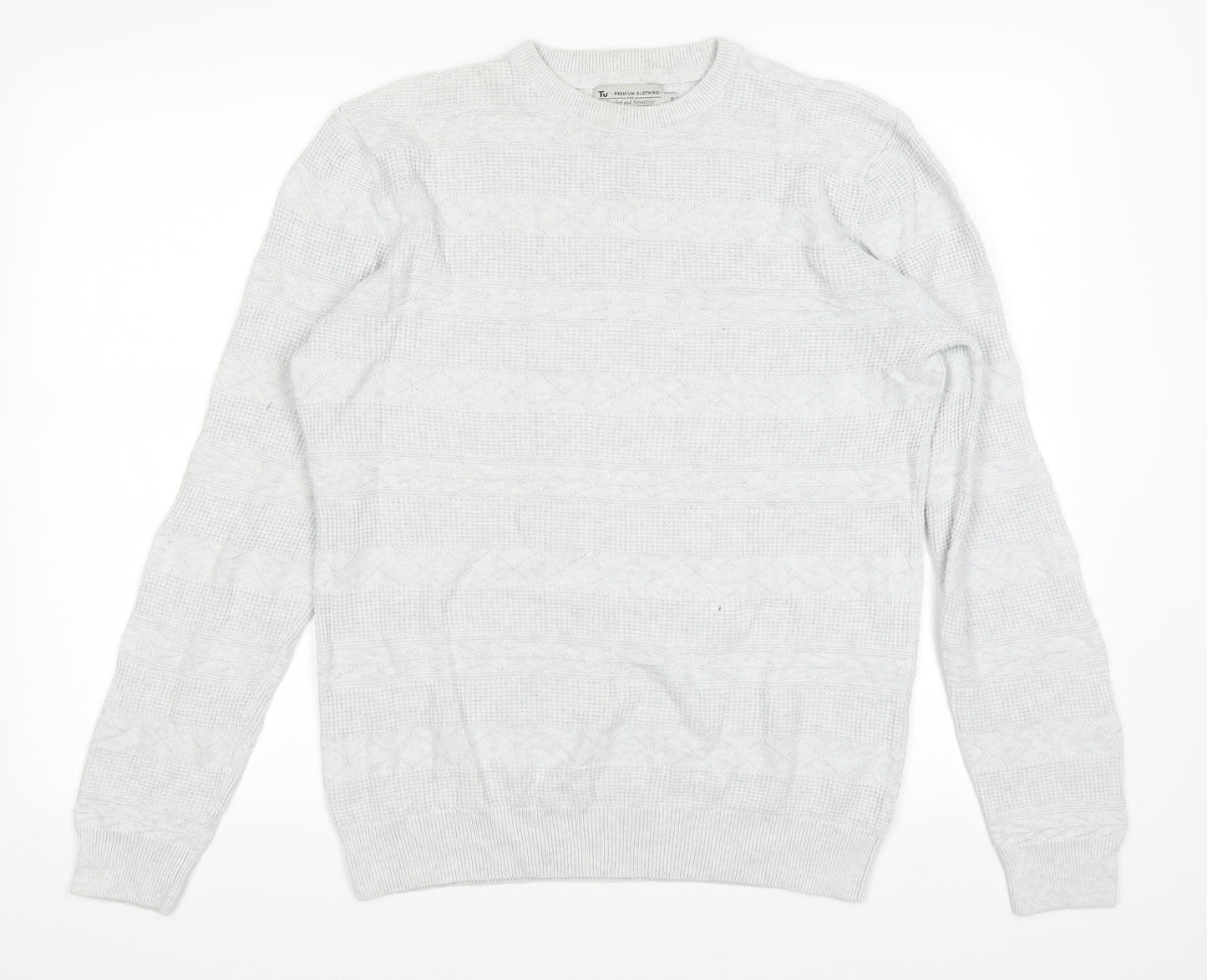 tu  Mens Grey   Pullover Jumper Size S