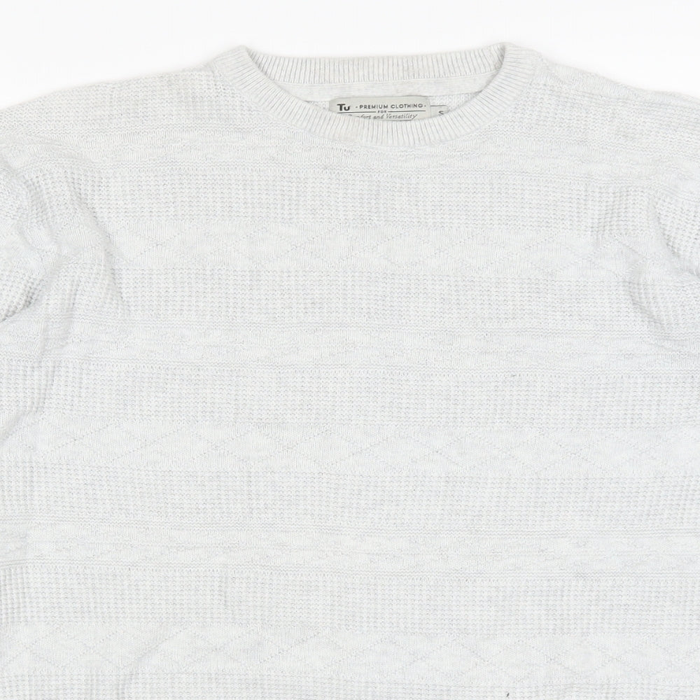 tu  Mens Grey   Pullover Jumper Size S