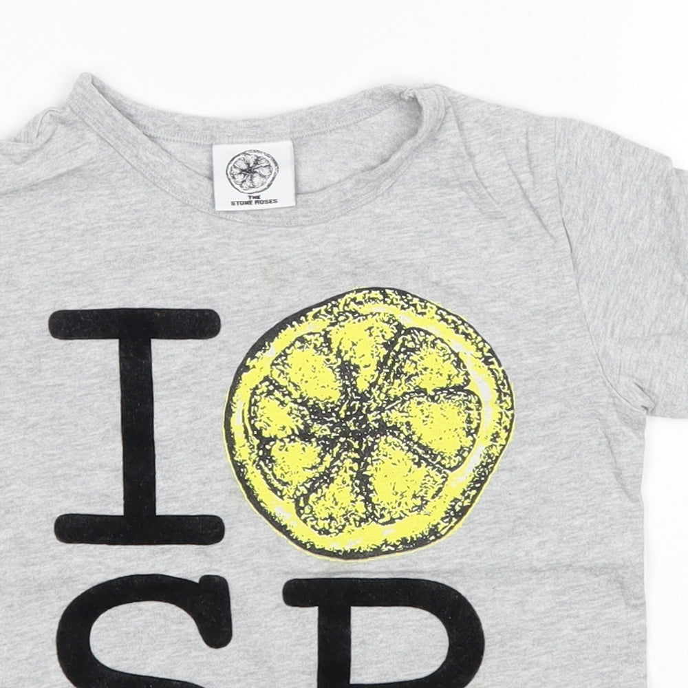 Stone Rose Boys Grey   Basic T-Shirt Size 3-4 Years