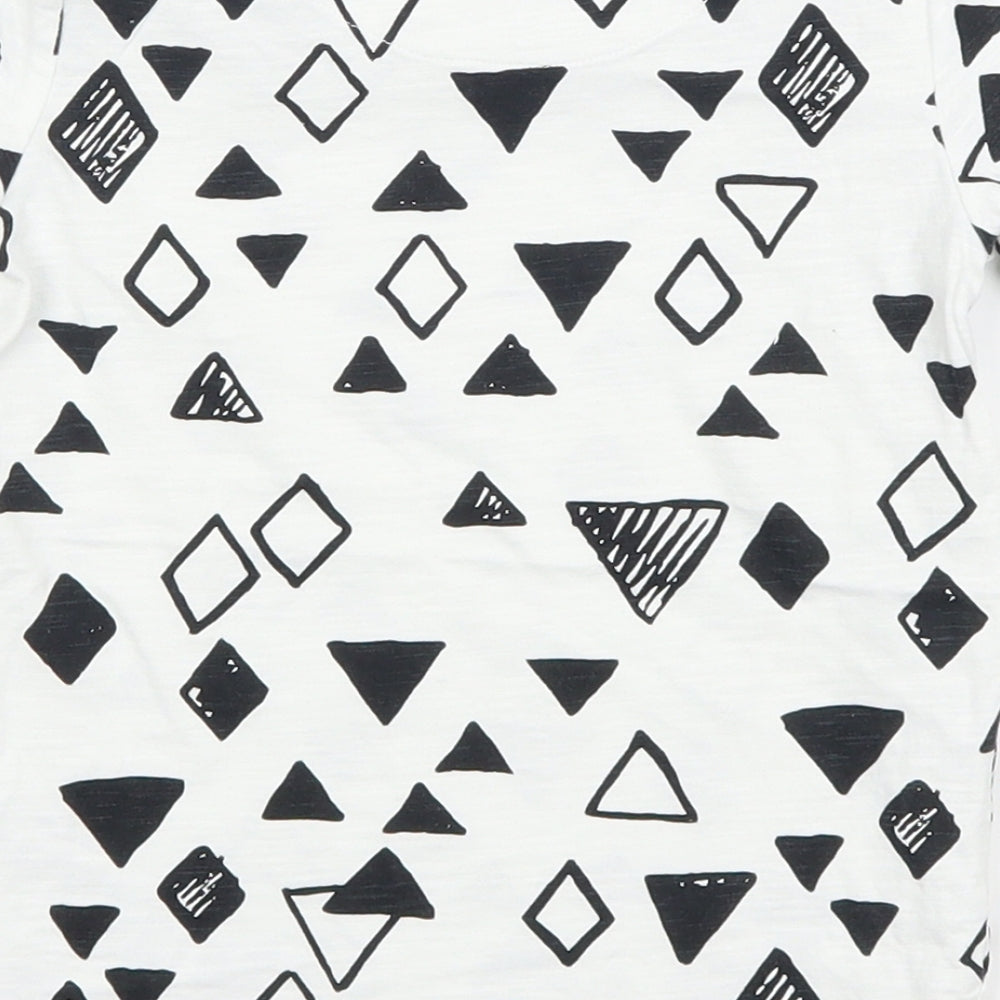 MY K Boys White Geometric  Basic T-Shirt Size 3-4 Years