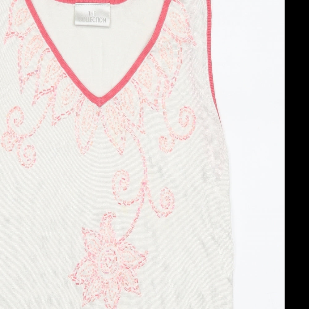 collection Womens White   Basic Tank Size 14