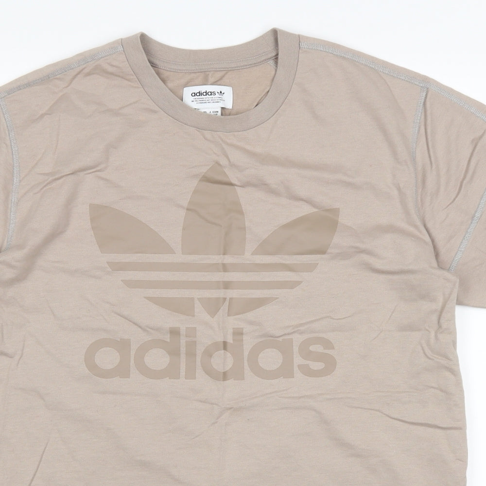 adidas Mens Brown    T-Shirt Size S