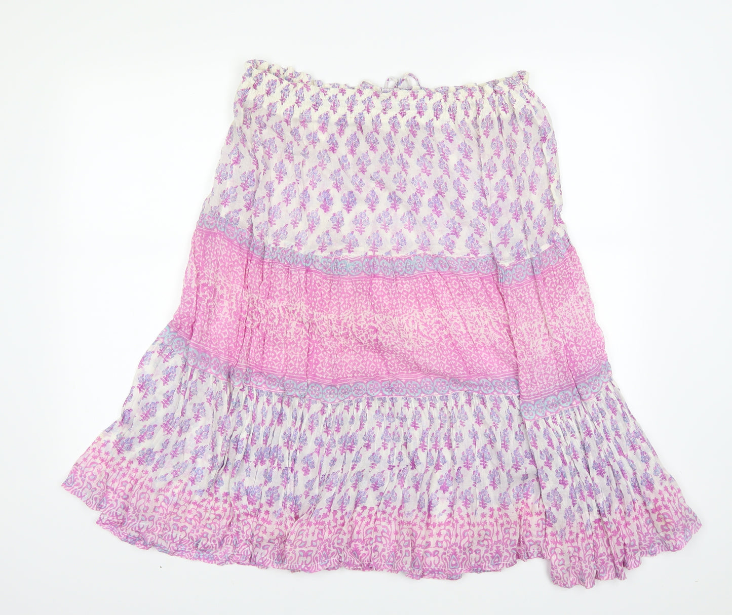 Phool Womens Purple Paisley  Peasant Skirt Size S