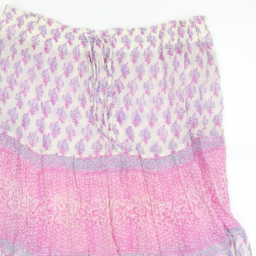 Phool Womens Purple Paisley  Peasant Skirt Size S