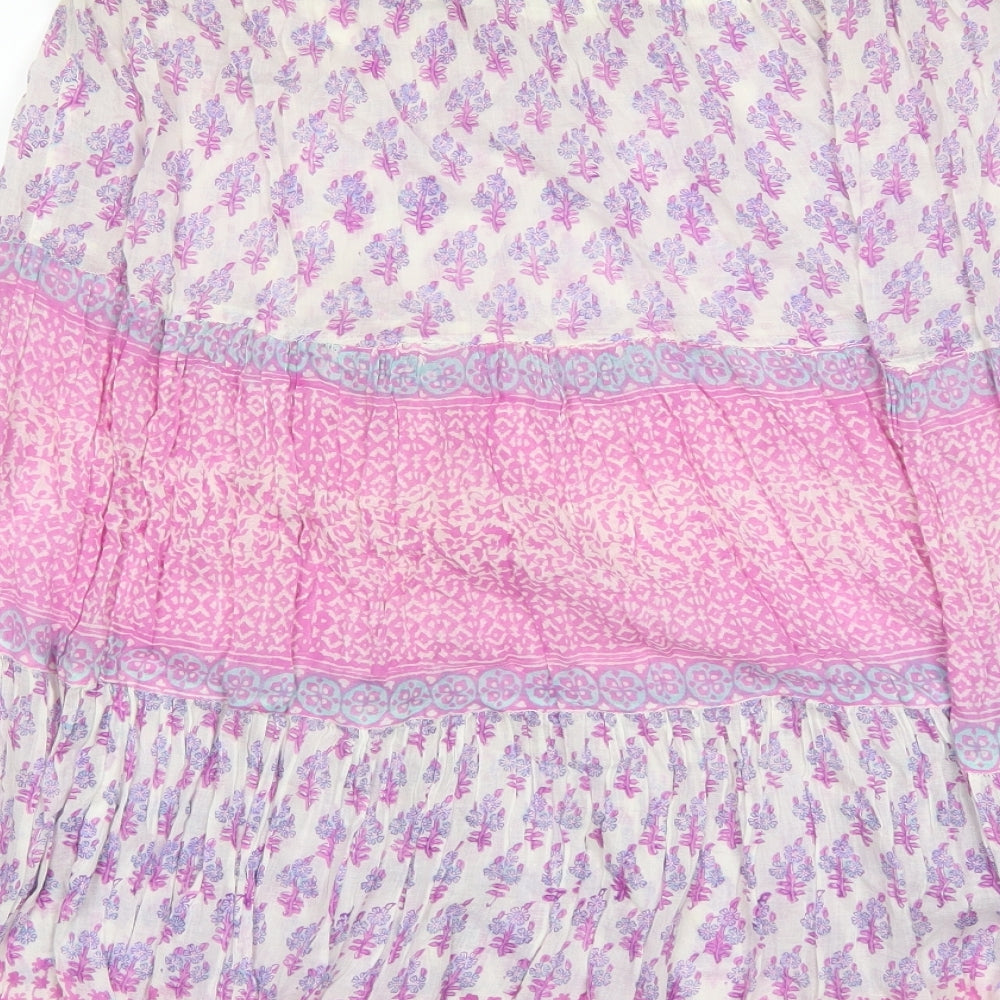 Phool Womens Purple Paisley  Peasant Skirt Size S