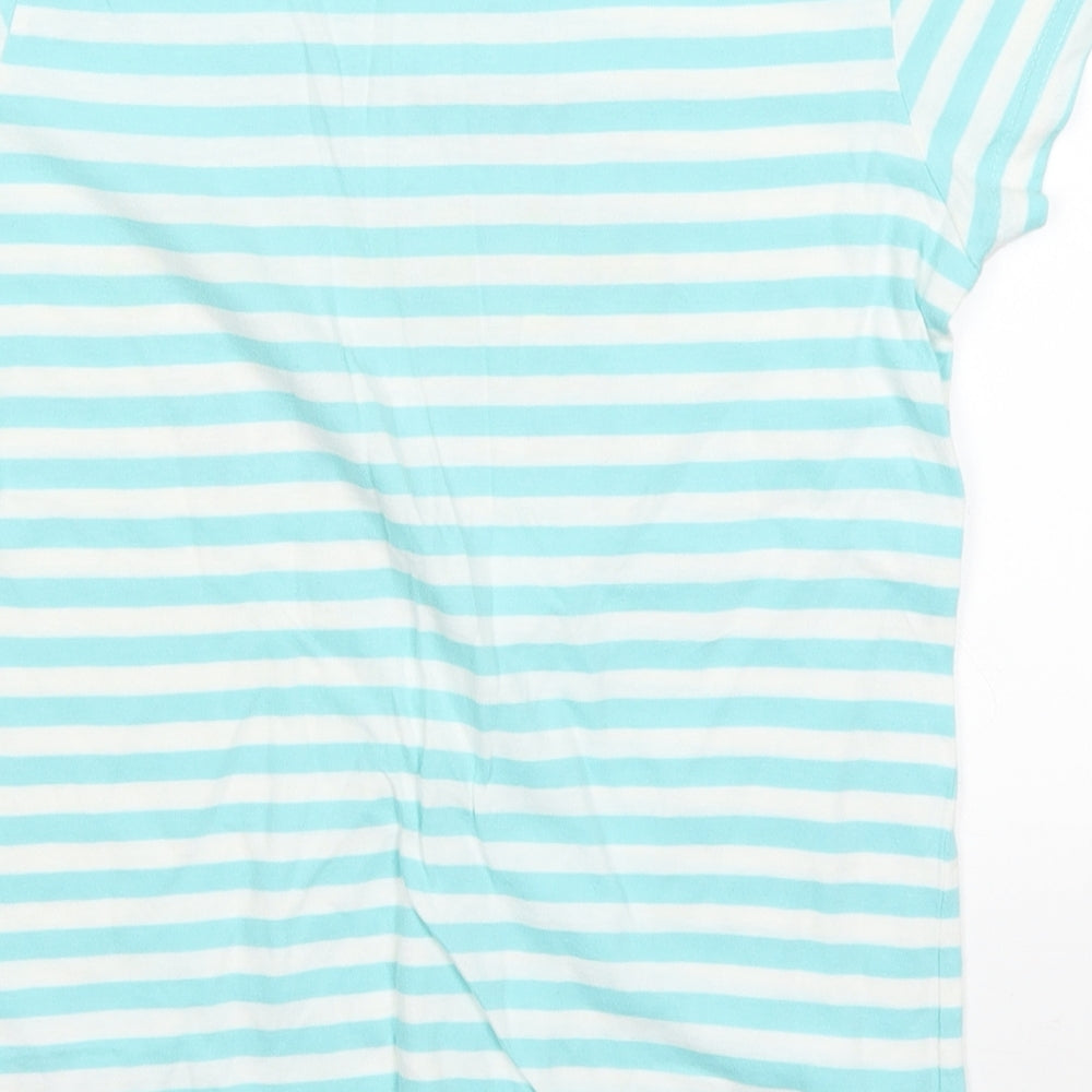 F&F Girls Blue Striped  Basic T-Shirt Size 11-12 Years