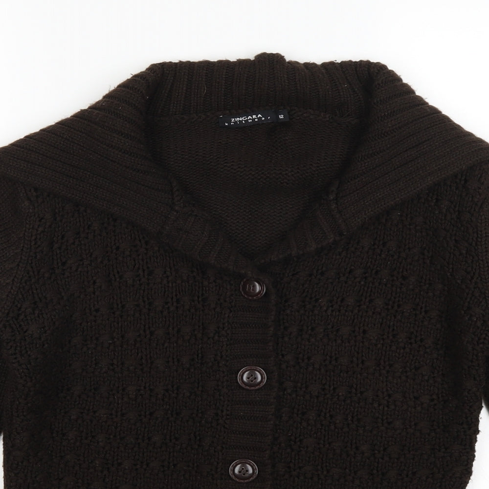 Zingara Womens Brown   Cardigan Jumper Size 12