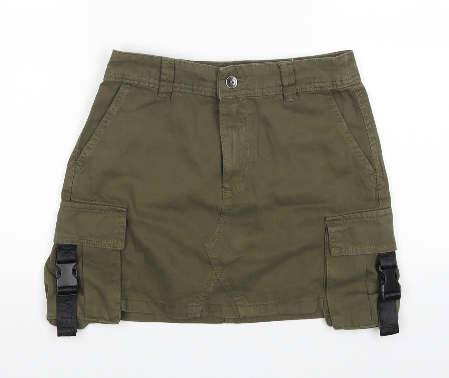 Bershka Womens Green   A-Line Skirt Size S