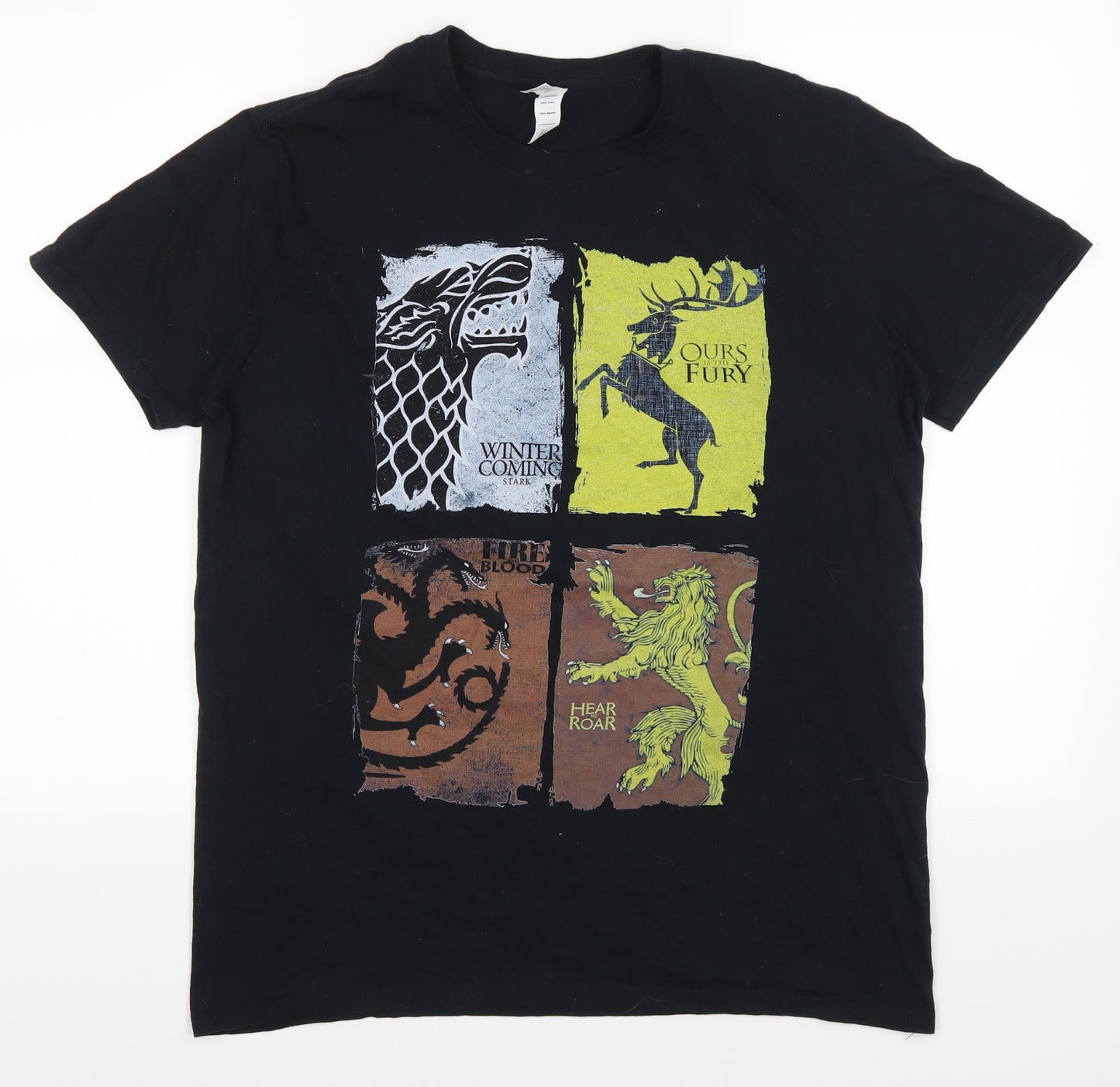Anvil Mens Black    T-Shirt Size M