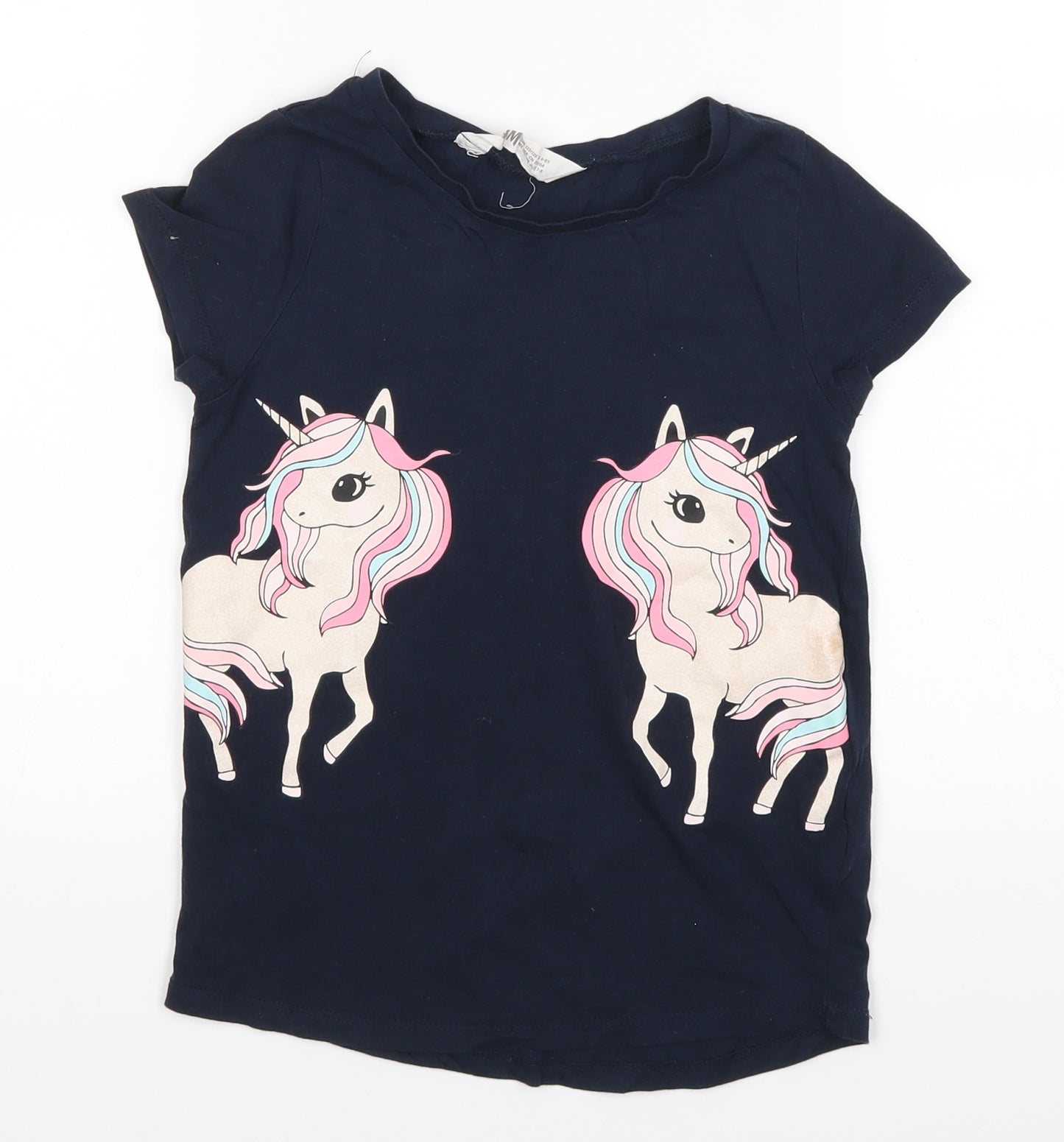 H&M Girls Blue   Basic T-Shirt Size 8 Years