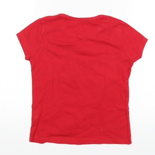 Primark Girls Red   Basic T-Shirt Size 6-7 Years