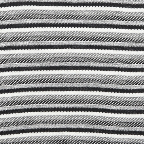 Preworn Womens Grey Striped  Basic T-Shirt Size M