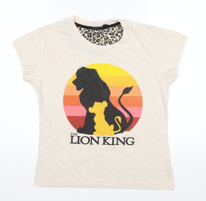 love to lounge Womens Beige Basic T-Shirt Size S