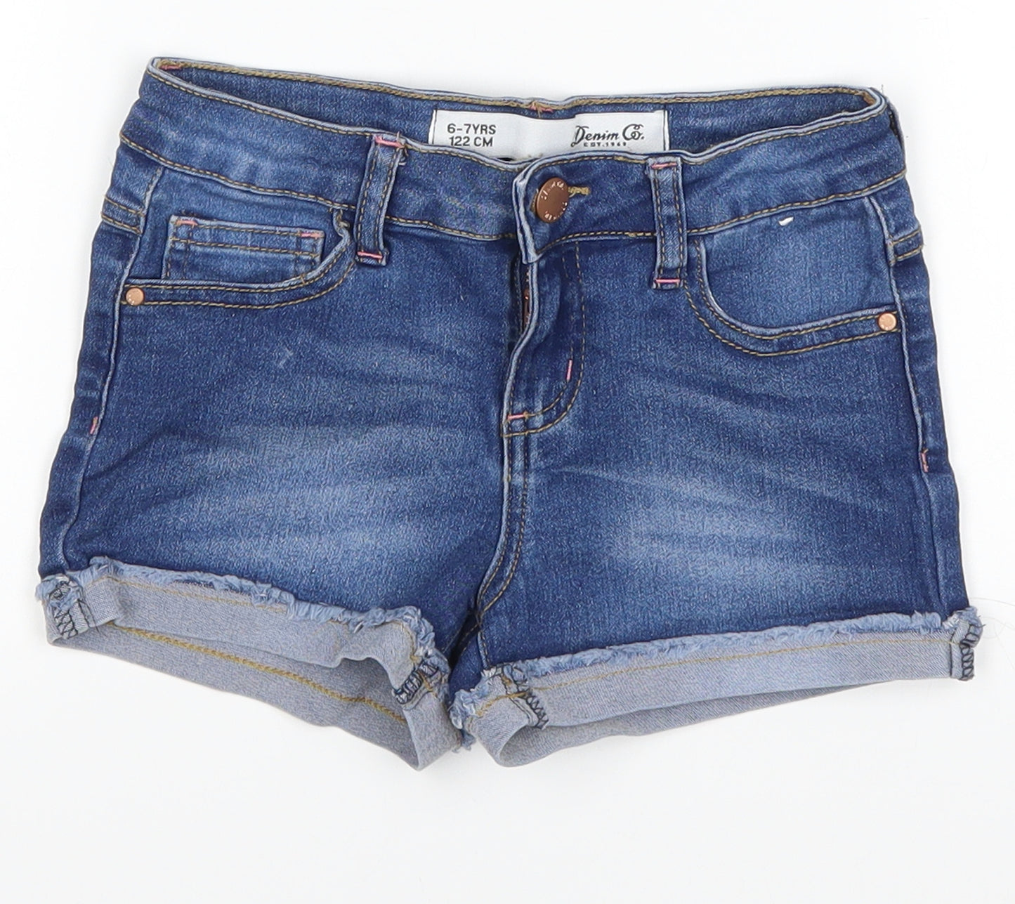 denim Co Girls Blue   Hot Pants Shorts Size 6-7 Years