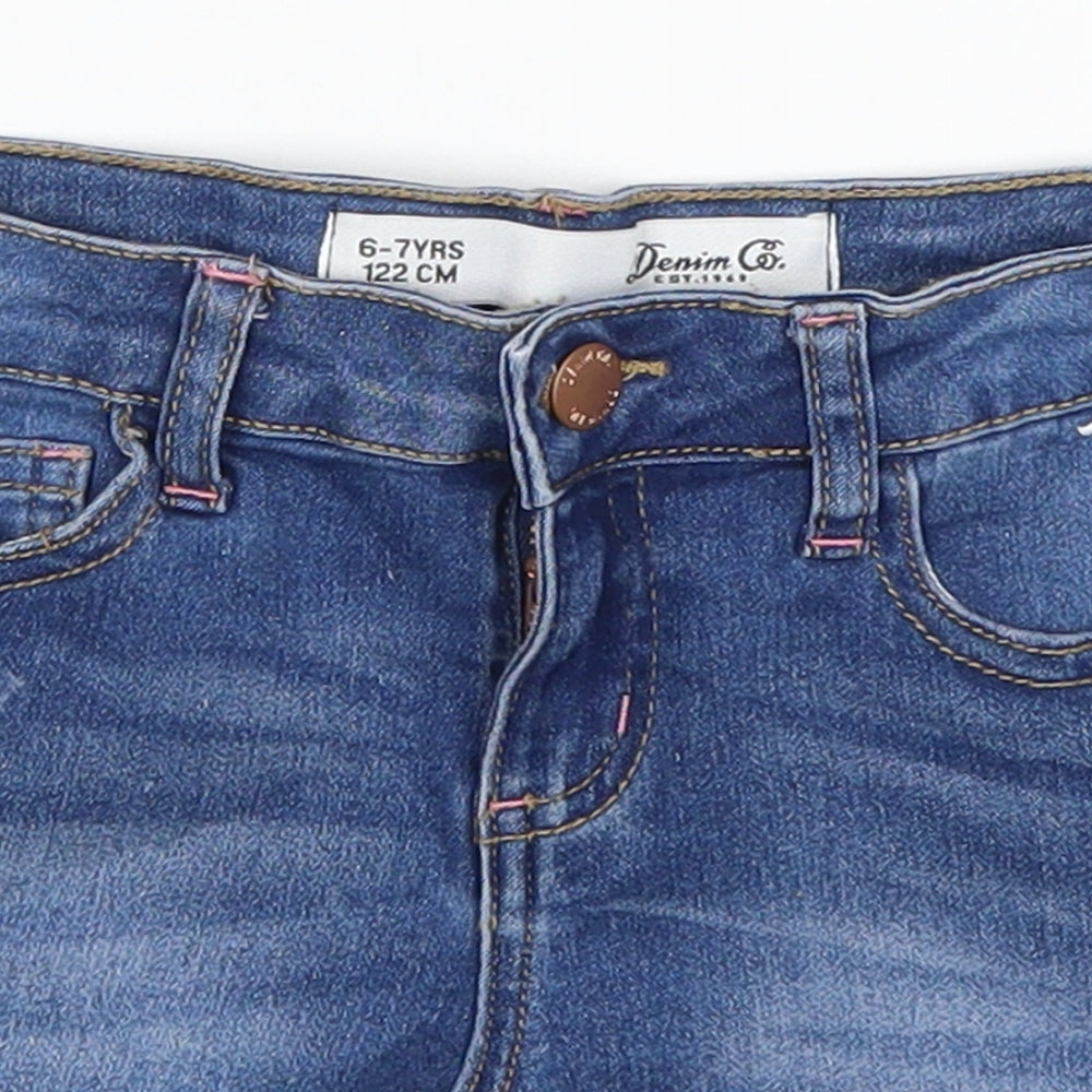 denim Co Girls Blue   Hot Pants Shorts Size 6-7 Years