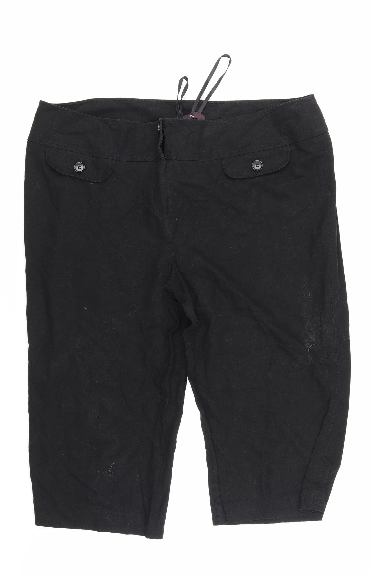 Evans Womens Black   Cargo Shorts Size 24
